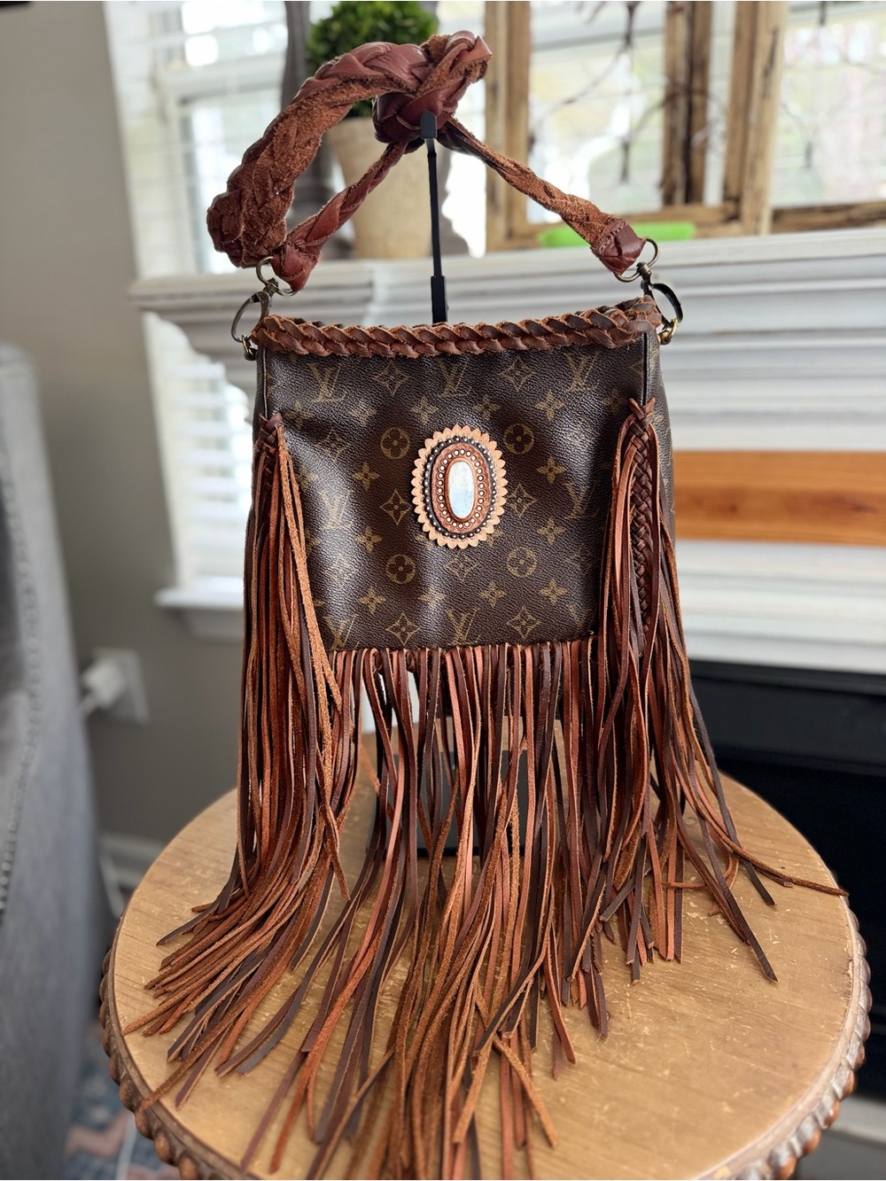 Louis Vuitton Loop MM - Custom upcycled fringe crossbody